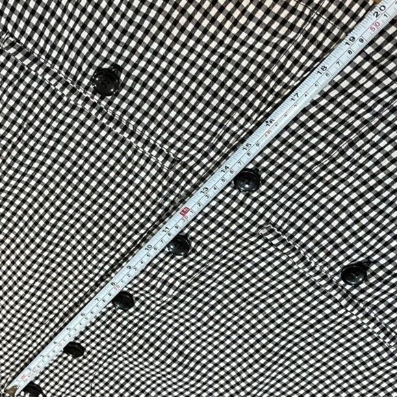 Norm Thompson Womens Blazer Black White Check Button Up Long Sleeve Sz XS - Picture 15 of 16
